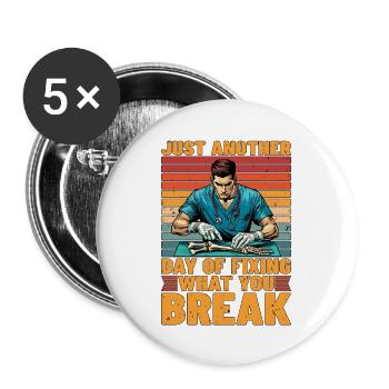 Orthopedic Surgeon Just Another Physical Therapy - Buttons large 2.2''/56 mm (5-pack) - white - Front