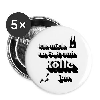 Cologne Kölner Veedel Kölsch Kölner Dom Kölle Lustig - Lot de 5 grands badges (56 mm) - blanc - Devant