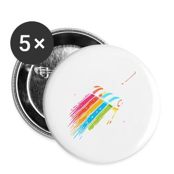 So läuft das bei mir - Buttons groß 56 mm (5er Pack) - Weiß - Vorne