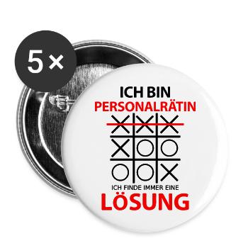 Personalrätin Personalrat Abschied Sprüche Lustig - Buttons groß 56 mm (5er Pack) - Weiß - Vorne