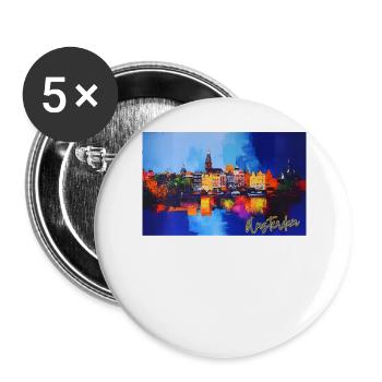 Amsterdam Urban Colorful Reflections - Buttons large 2.2''/56 mm (5-pack) - white - Front