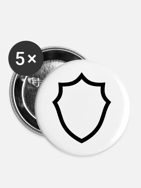 Schild - Buttons groß 56 mm (5er Pack) - Weiß