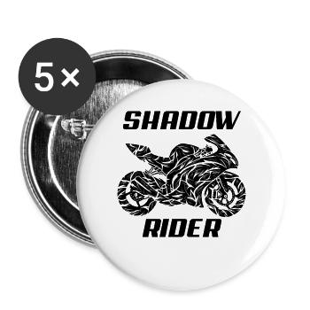 Shadow Rider - Buttons large 2.2''/56 mm (5-pack) - white - Front