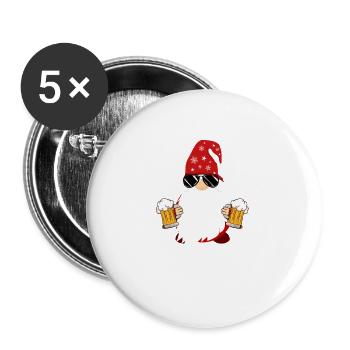 bier3 Zeichenfläche 1 - Buttons groß 56 mm (5er Pack) - Weiß - Vorne