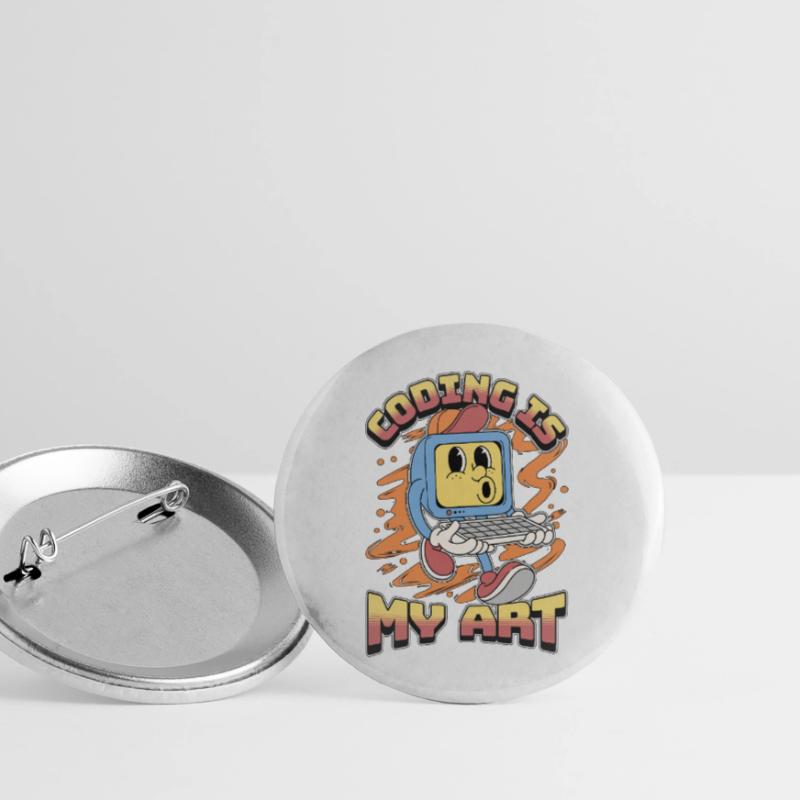 Le codage des codeurs est mon art Codeurs en génie logiciel Lot de 5 grands badges (56 mm)