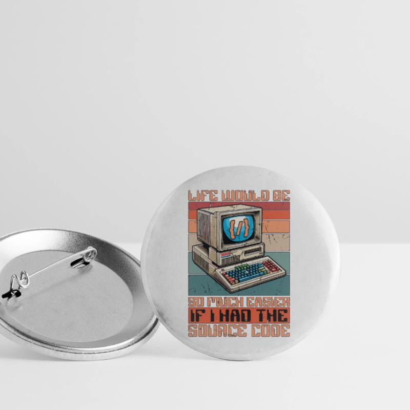 Coder Life Would Be So Much Easier Web Developer Buttons large 2.2''/56 mm (5-pack)