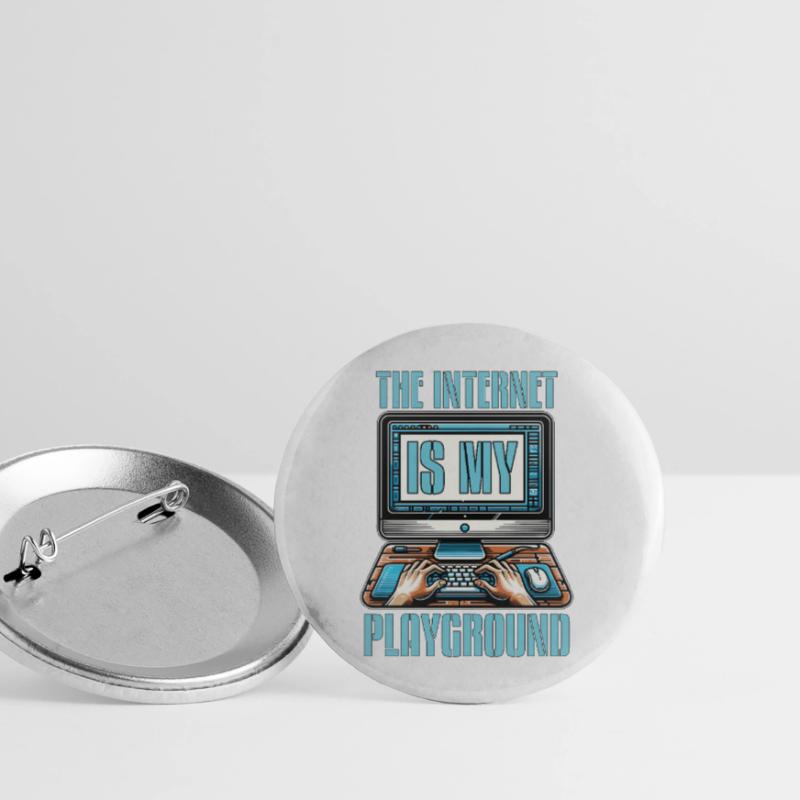 Coder The Internet Is My Playground Web Developer Buttons groß 56 mm (5er Pack)