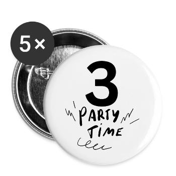 3 - Lot de 5 grands badges (56 mm) - blanc - Devant