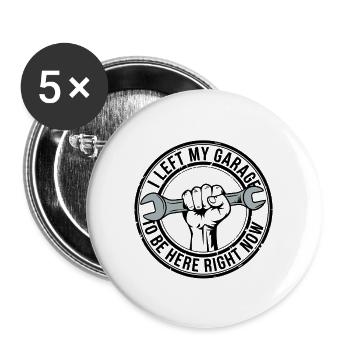 Proud hobby craftsman saying - Buttons large 2.2''/56 mm (5-pack) - white - Front