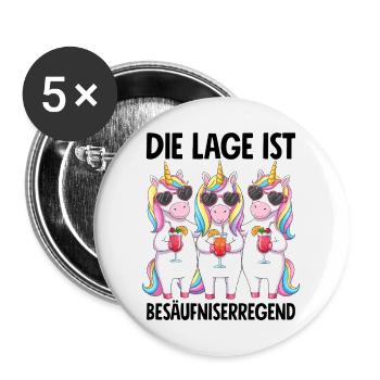The situation is drunkenness - Buttons large 2.2''/56 mm (5-pack) - white - Front