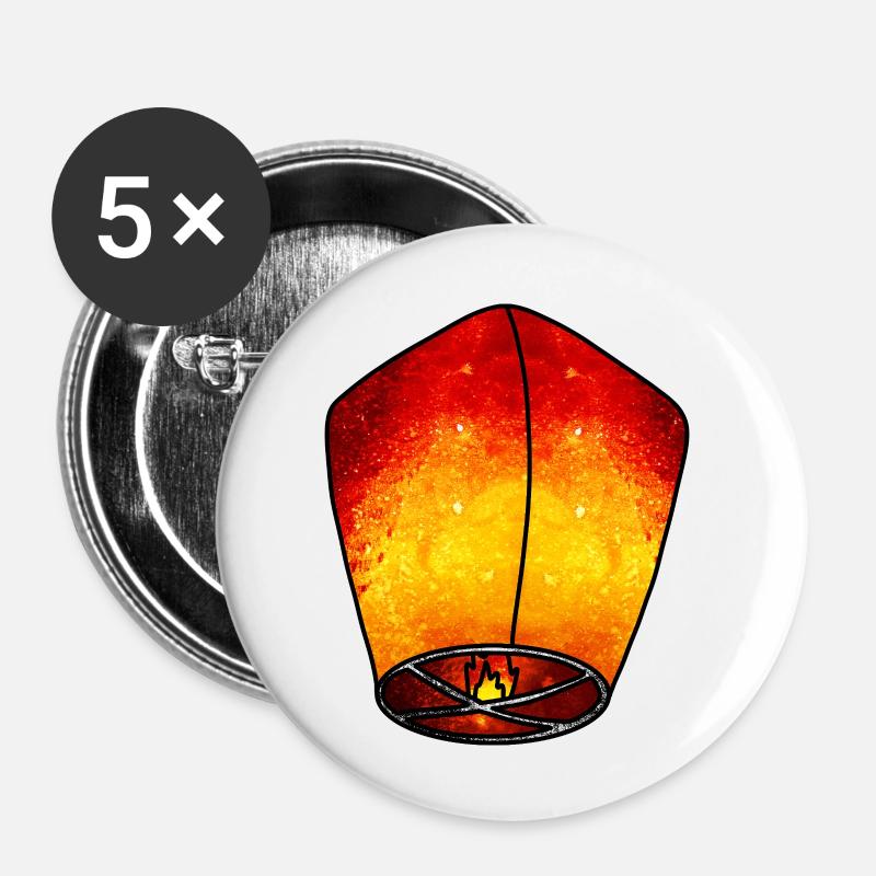 Cosmic Sky Lantern - Buttons large 2.2''/56 mm (5-pack) - white