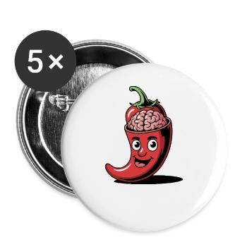 Neuro Spicy – Too spicy for boring minds - Buttons large 2.2''/56 mm (5-pack) - white - Front