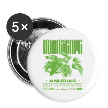 Aquascaping Anubias Aquatic Plant Fischhalter - Buttons groß 56 mm (5er Pack) - Weiß - Vorne