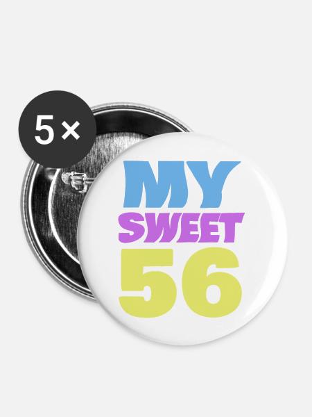 56 - Buttons groß 56 mm (5er Pack) - Weiß