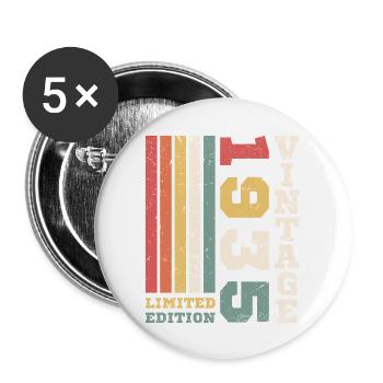 1935 Retro Vintage Anniversary Vintage - Buttons large 2.2''/56 mm (5-pack) - white - Front