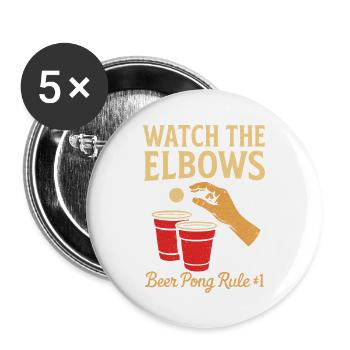 The Elbows beobachten - Buttons groß 56 mm (5er Pack) - Weiß - Vorne