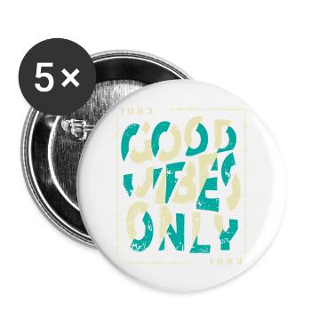 1983 Anniversaire 1983 Millésime 1983 Cadeau 1983 - Lot de 5 grands badges (56 mm) - blanc - Devant