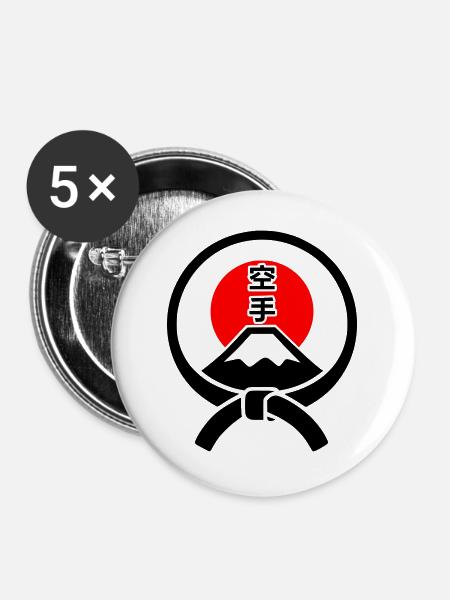 Fuji-San - Buttons groß 56 mm (5er Pack) - Weiß