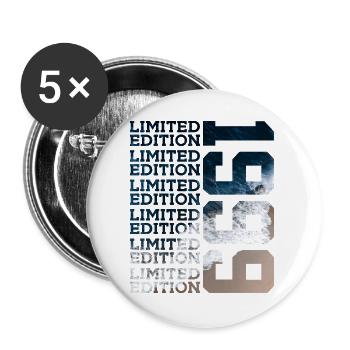 LIMITED EDITION 1999 27 JAHRE 27. GEBURTSTAG - Buttons groß 56 mm (5er Pack) - Weiß - Vorne