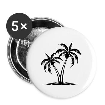 Palm Island - Buttons large 2.2''/56 mm (5-pack) - white - Front