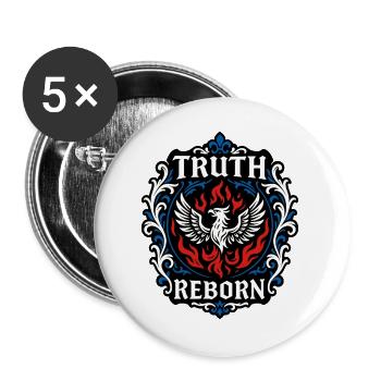Truth Reborn - Buttons groß 56 mm (5er Pack) - Weiß - Vorne