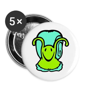 snail shell snail slug cute sweet - Buttons large 2.2''/56 mm (5-pack) - white - Front
