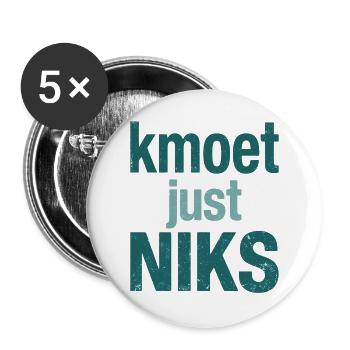 Sie müssen einfach nichts tun - Buttons groß 56 mm (5er Pack) - Weiß - Vorne