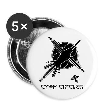 Crop Circle Graffiti Cosmique - Lot de 5 grands badges (56 mm) - blanc - Devant