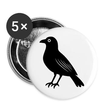 Raven - Buttons large 2.2''/56 mm (5-pack) - white - Front