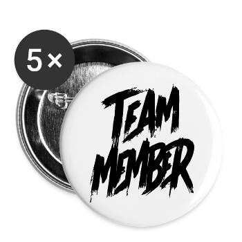 Team Member - Buttons large 2.2''/56 mm (5-pack) - white - Front