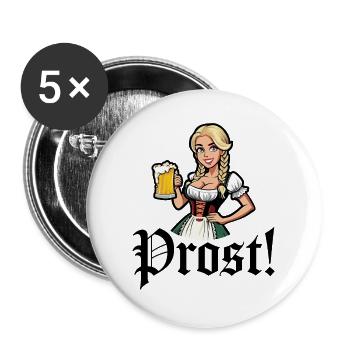 Prost - Buttons large 2.2''/56 mm (5-pack) - white - Front