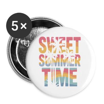 Sweet Summer - Buttons large 2.2''/56 mm (5-pack) - white - Front
