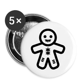 Voodoo Doll - Buttons large 2.2''/56 mm (5-pack) - white - Front
