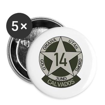 Insigne Militaire Calvados 14 - Lot de 5 grands badges (56 mm) - blanc - Devant
