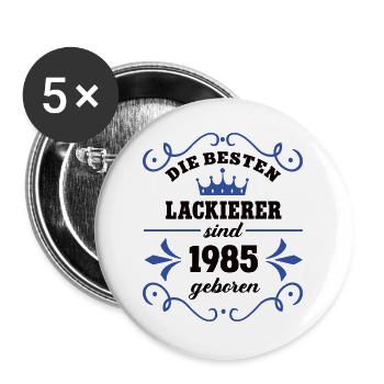 Peintre Anniversaire Vintage 1985 Collègue Né - Lot de 5 grands badges (56 mm) - blanc - Devant