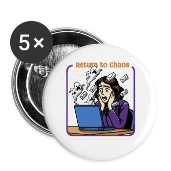 Rückkehr ins Chaos - Buttons groß 56 mm (5er Pack) - Weiß - Vorne