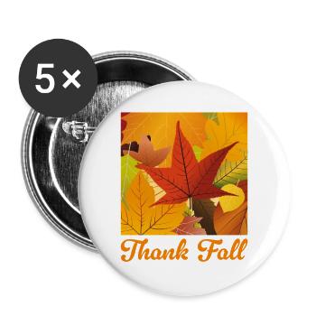 Merci Automne - Lot de 5 grands badges (56 mm) - blanc - Devant