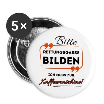Please form an emergency lane ...- For coffee drinkers - Buttons large 2.2''/56 mm (5-pack) - white - Front