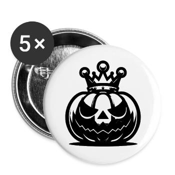 Pumpkin King - Buttons large 2.2''/56 mm (5-pack) - white - Front