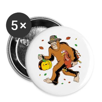 Thanksgiving Vater Papa Großvater Opa - Buttons groß 56 mm (5er Pack) - Weiß - Vorne