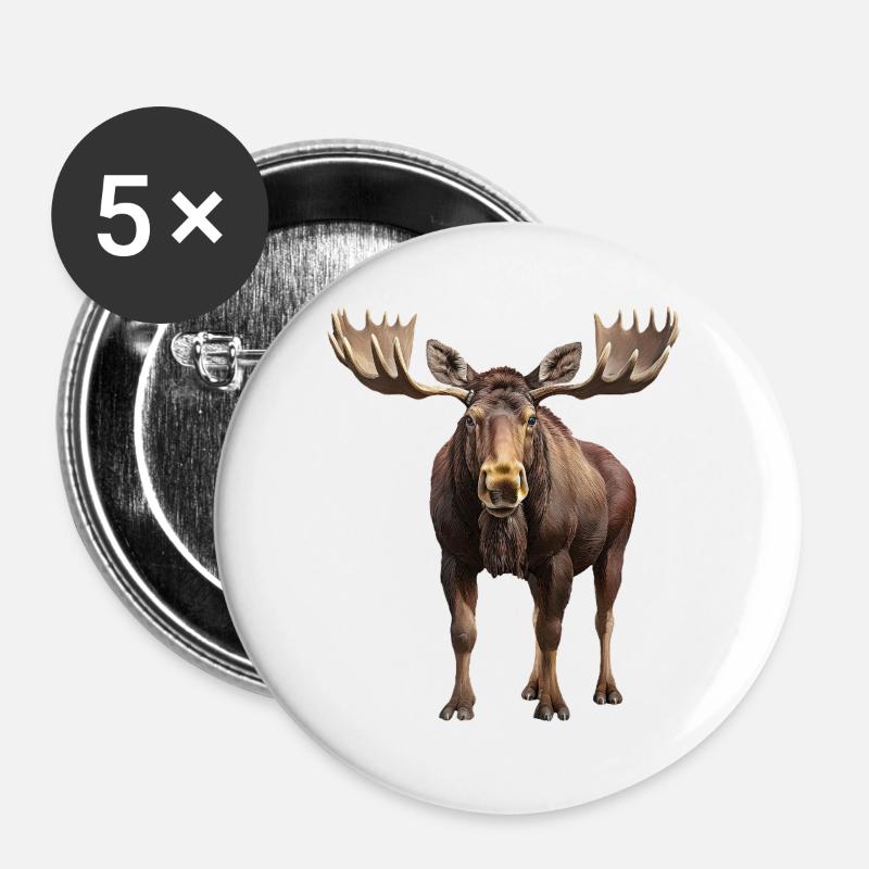 Elk - Buttons large 2.2''/56 mm (5-pack) - white