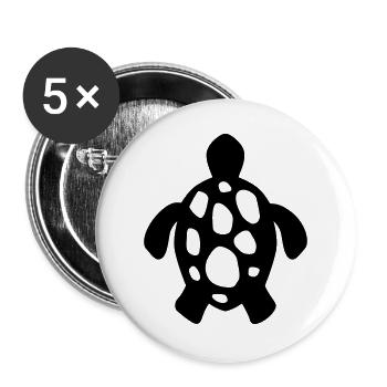 Sea Turtle – Underwater & Beach Motif - Buttons large 2.2''/56 mm (5-pack) - white - Front