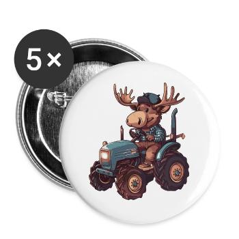 Éleveur de tracteurs d’orignaux - Lot de 5 grands badges (56 mm) - blanc - Devant