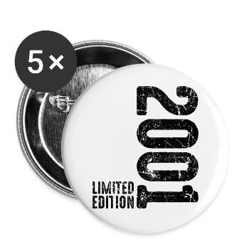 25th birthday 2001 Man Woman 25 years old - Buttons large 2.2''/56 mm (5-pack) - white - Front