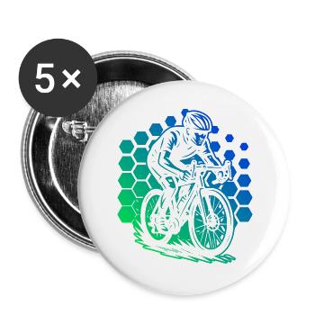 Characterful road bike design - Buttons large 2.2''/56 mm (5-pack) - white - Front