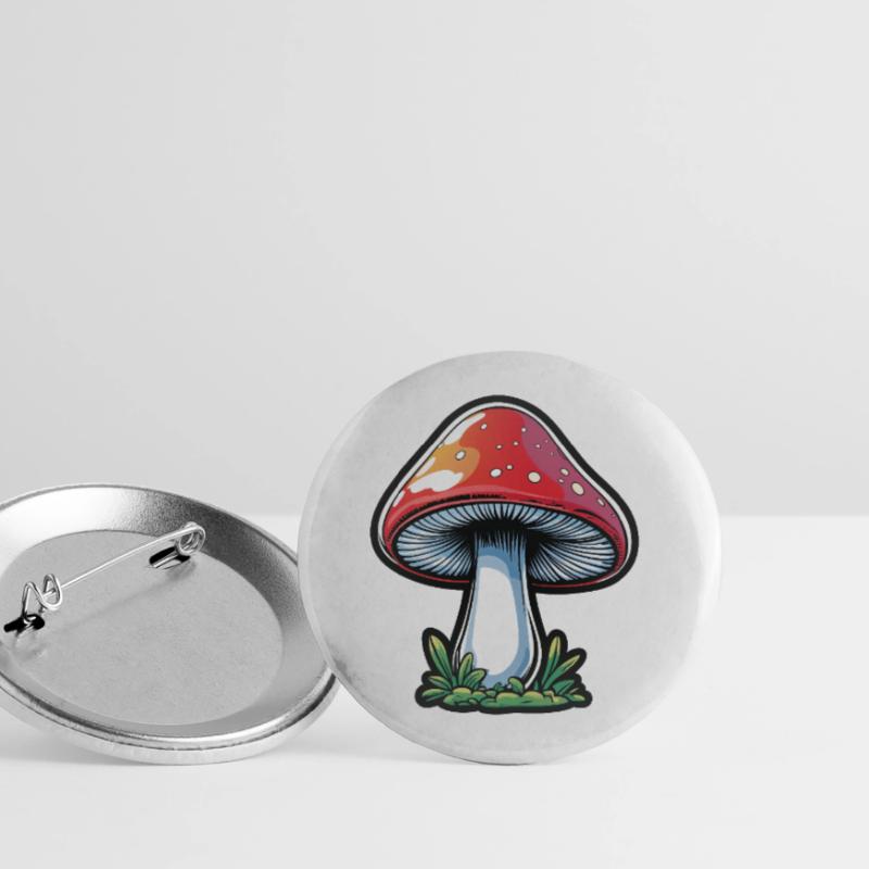 Conception du Popart Red Toadstool Lot de 5 grands badges (56 mm)
