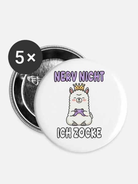 llama gaming - Buttons groß 56 mm (5er Pack) - Weiß