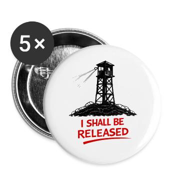 Cry for freedom at the watchtower - Buttons large 2.2''/56 mm (5-pack) - white - Front