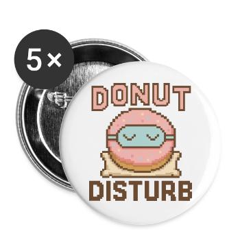 Donut Disturb – Sweet Sleep Mode - Buttons large 2.2''/56 mm (5-pack) - white - Front
