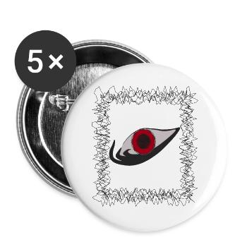 L’Œil - Lot de 5 grands badges (56 mm) - blanc - Devant